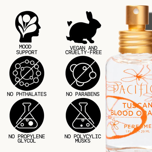Pacifica Tuscan Blood Orange Perfume Spray for Women, Vegan, Cruelty-Free