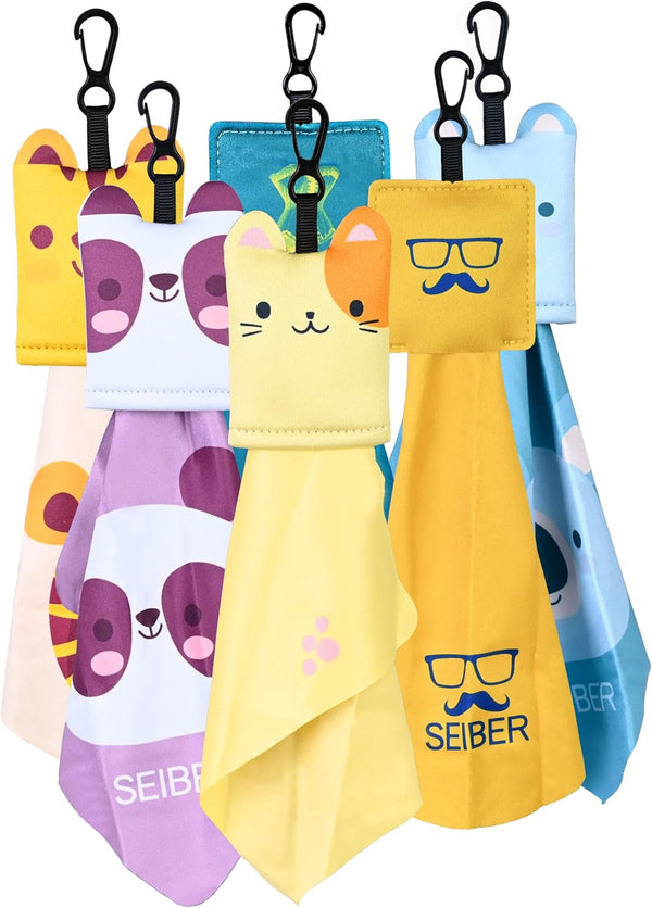 SEIBER Glasses Cleaning Cloths Microfiber Cleaner Cloth- 6 Pack for Eyeglasses, Sunglasses, Camera