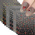 12 Sheets Star Nail Stickers, 3D Self-Adhesive Gold Silver Moon Heart Design for Nail Art Decoration Accessories