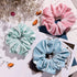 Whaline Large Velvet Hair Scrunchies, Ice Cream Color Hair Bands, Soft Hair Ties for Girls Women, 6 Colors