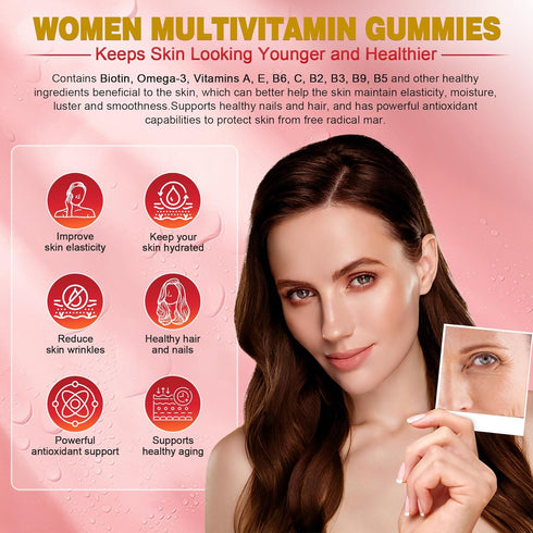 Gummies Gummies Omega-3, Immunity, 60 Sugar-Free Women's Multivitamin - Women Methylated Multivitamin Filled