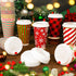 WILLBOND 60 16 oz 6 Pcs Hot Chocolate Coffee Cups Christmas Party Favor Gift Disposable Coffee Cups Holiday Hot Cocoa