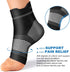 Plantar Fasciitis Sock (6 Pairs) for Men and Women, Compression Foot Sleeves with Arch and Ankle Support (Black, Medium)