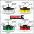 Set 4in 4 Drill Brush Attachment Power Scrubber Brush - Piece Soft, Medium and Stiff Power Scrubbing Brushes Drill