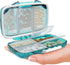Travel Pill Organizer Box - Moisture Proof Daily Medicine Holder, Small Pill Case for Vitamins, 7 Compartments