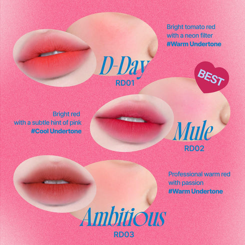 Lip&Cheek Blurry Pudding Pot, Reddish Moment - Ambitious, Buildable Lightweight Makeup Blush, 5g