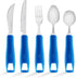 Special Supplies 5-Piece Adaptive Utensils Set, Non-Weighted, Non-Slip Handles for Tremors, Arthritis, Elderly Use