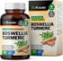 BIO KRAUTER Turmeric Supplement with Boswellia Extract Capsules - 2000 mg Blend, 100 Count, Vegan Formula