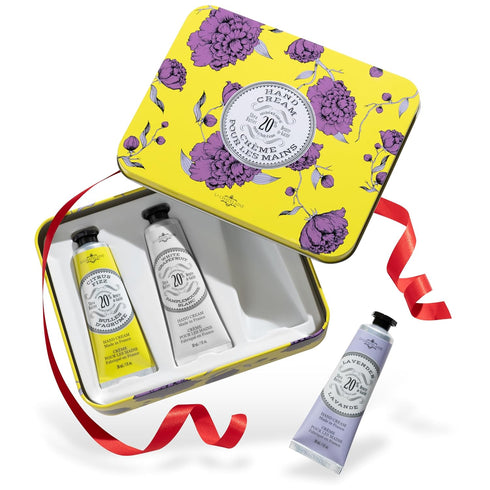 La Chatelaine Hand Cream Gift Set for Women, Travel Size, 20% Organic Shea Butter (Citrus Fizz, White Grapefruit,