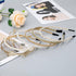 WOVOWOVO Pearl Headbands for Women, 8 Pack White Faux Pearls Hairband, Gold Metal Headband for Bridal Accessories