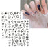JMEOWIO 10 Sheets Moon Star Sun Nail Art Stickers, Colorful Self-Adhesive Decals for Nail Design Accessories