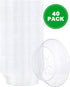 PLASTICPRO 10 oz Premium Heavy Weight Crystal Clear Disposable Soup Bowls, Pack of 40