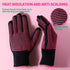 Teenitor 2 Pcs Heat Resistant Gloves with Silicone Bumps, Professional Mitts for Hair Styling, Rose Red