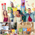 Sinload 120 Supplies(Clear,7.1 10.2 Inch) Pcs Plastic Gift Bag Bulk Resealable Party Goodie Bag with Clear Window Color
