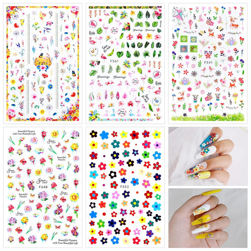 Teenitor Nail Art Decoration - 12 Sheets Nail Art Stickers, Butterfly Nail Foil Stickers, and Rhinestones