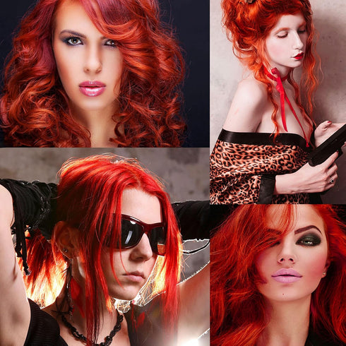 Kids Temporary Hair Color Wax - Natural Hair Strong Style Gel for Party, Cosplay, Masquerade (Red)