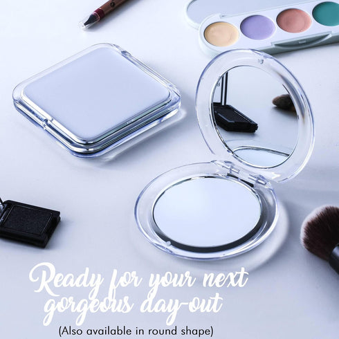 MIRRORVANA 10X Magnifying Makeup Mirror - Mini, 10X/1X Double Sided, Portable Handheld Compact Mirror for Women's Makeup