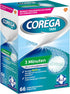 Corega Rapid Denture/Third Teeth Cleaning Sticks, 1x66 Teething Cleaning Tablets, Cleaning in 3 Minutes