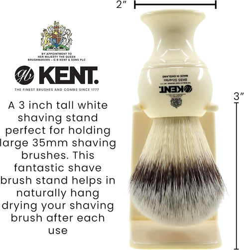 Kent VSB6 1.5" Water Resistant Mock Ivory Shaving Brush Stand for BK2 and BK4