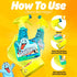 PeerBasics Gunk Getter - Spray Bottle with Microfiber Cap - All Purpose Cleaner 16oz - Lemon (2 Pack)