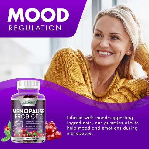 Gummy 60 Gummies Menopause Supplements for Women - Menopause Probiotic - Womens Menopause Relief for Hot Flashes, Night