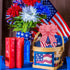 Whaline Patriotic Wired Edge Ribbon, 2 Rolls, Stars Stripes Craft Ribbon for 4th of July, Independence Day, DIY Crafts