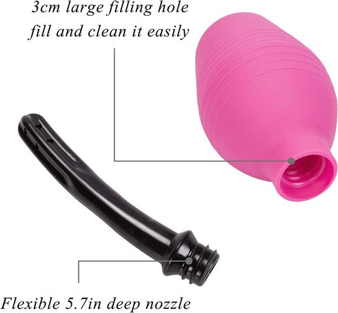 Enema Bulb for Men or Women - Douche Cleaner, 310 ml Capacity (Purple Color)