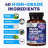 Nootropic Brain Supplements for Memory and Focus, 60 Capsules with 40 Nootropics & Vitamins for Clarity & Concentration