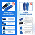 RooRuns Heavy Duty Arch Support Insoles for Men Women, Orthotic Inserts for Flat Feet, Heel Spurs, High Arches,