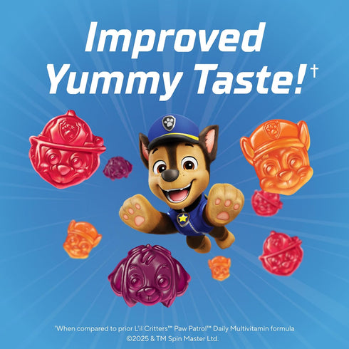 Gummy Gummy D3 Immune 60 Gummies Lil Critters Paw Patrol Vites Daily Multivitamin for Kids, Vitamin C, for Support