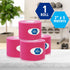 MED PRIDE Body Tape for Muscle Pain Relief, Uncut 2in X 16.4ft Kinesiology Roll, Latex-Free Athletic Support (Pink)