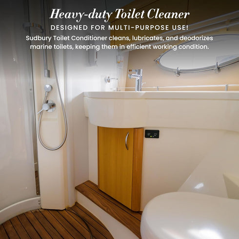 Sudbury Toilet Cleaner, Odor Eliminator for Marine Toilets, Essential Boat Cleaning Supplies, 32 oz.