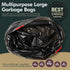 PAMI Large 30-Gallon Drawstring Trash Bags, 35-Pack, Black, Extra-Strong Plastic Garbage Bags for Kitchen Bathroom