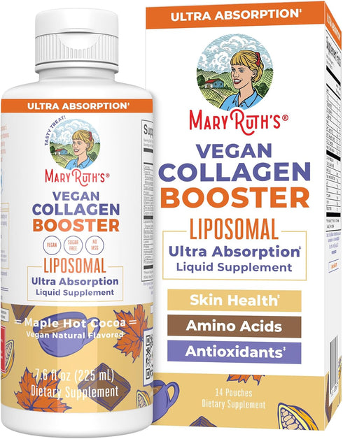 MaryRuth Organics Collagen Booster Liposomal, 7.6 Fl Oz - Sugar Free Liquid Collagen with Vitamin C, E, Zinc