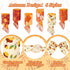 Whaline 6 Rolls 30 Yard Fall Thanksgiving Wired Edge Ribbon, Autumn Plaid Pumpkin Maple for Gift Wrapping