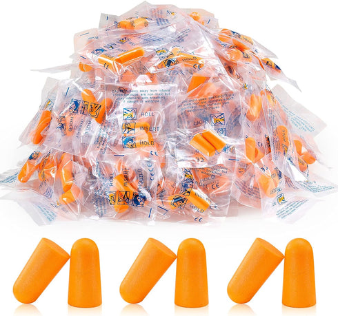 100 Pairs Earplugs for Noise Canceling, Soft Foam Ear Plugs for Sleep, Work, Snoring, Loud Noise Reduction
