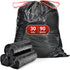 Heavy Duty 30 Gallon Trash Bags with Drawstring (90 Count) - Strong Plastic Liners for Kitchen, Yard, Industrial,