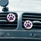 Framendino Dog Paw Print Essential Car Oil Diffuser, Aromatherapy Vent Clip, Stainless Steel Air Freshener Lockets