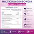 NATURE TARGET Multi Collagen Peptides Powder - Type I, II, III, V, X with Vitamin C, Hyaluronic Acid - 35 Servings