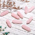Rose Quartz Crystal 10 PCS Hexagonal Healing Reiki Stone Pendant for Jewelry Making