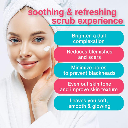 Microdermabrasion Facial Scrub and Exfoliator, Anti-Aging Exfoliating Face Scrub Polish Cream, Large 4 Ounce Size