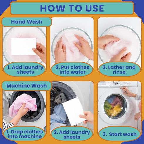 Set 30-Count Travel Laundry Detergent Sheets Gift Laundry Detergent Sheets for Sink & Machine Wash, Travel Clothesline