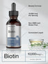 Horbaach Biotin Liquid Drops 10000mcg | 4 fl oz | Vegetarian, Non-GMO & Gluten Free Supplement