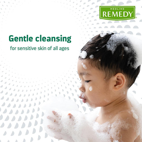 Medline Remedy Clinical Hydrating Shampoo & Body Wash, 2 fl oz, Vanilla Scent, No-Rinse Cleanser for Adults & Kids