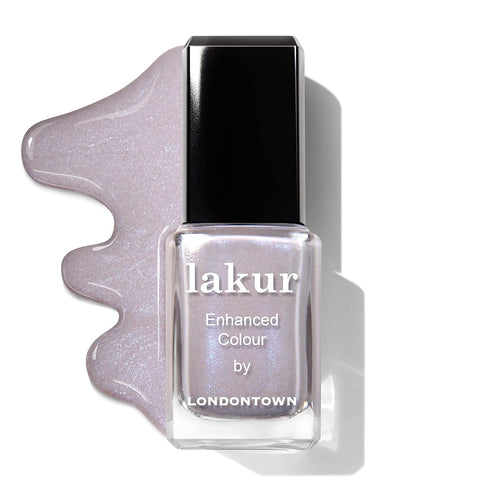 LONDONTOWN lakur Nail Polish, Chip-Resistant, Non-Toxic, Glittery Shimmery Lilac, .40 fl oz