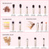 Jessup Professional Eye Makeup Brushes Set - 15pcs for Eyeshadow, Blending, and Eyeliner