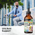 BIO KRAUTER Uric Acid Support Tincture, Natural Kidney Supplement with Tart Cherry, Milk Thistle, Turmeric, Vegan Drops