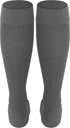 Truform Compression Stockings for Men and Women, 20-30 mmHg, Knee High Length, Open Toe, Gray, Large