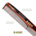Kent 3T 6.5 Inch Double Tooth Hair Dressing Comb for Hair, Beard, and Mustache, Coarse and Fine Hair Styling, Made in