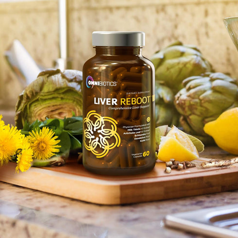 OmniBiotics Liver Cleanse Detox & Repair Supplement - 60 Vegan Capsules with Milk Thistle and Dandelion Root